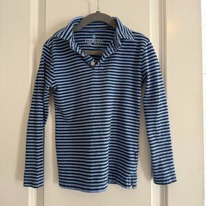 J Crew Factory Crewcuts Blue Striped Collared Long Sleeve Shirt XS